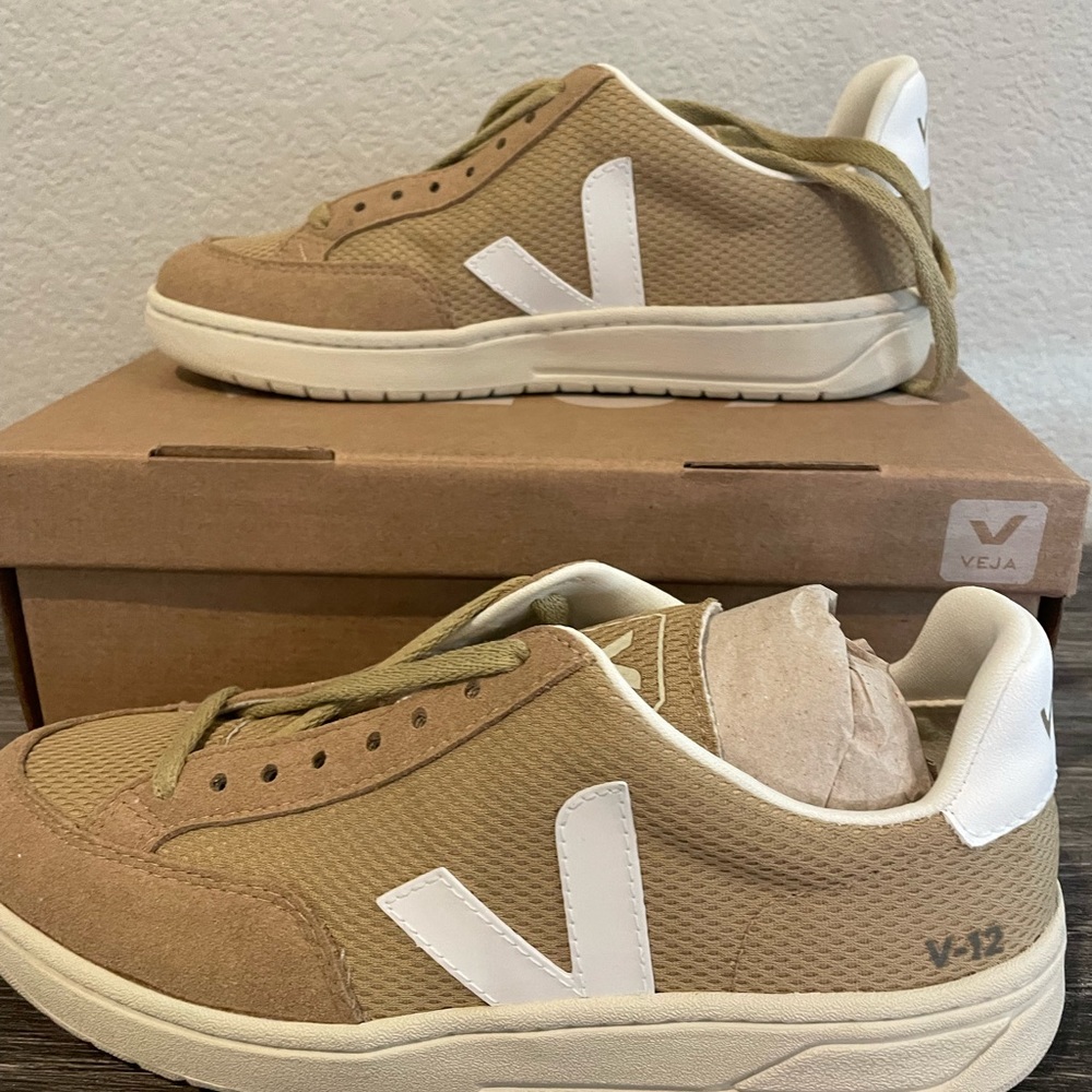 Brand New Never Worn Tan Suede Vejas